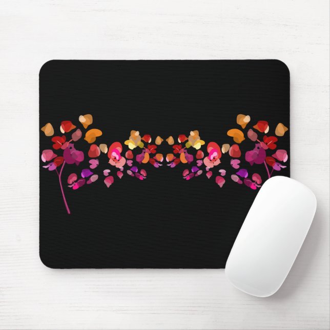 Artsy Fiery Petals Feminine Print Mouse Pad (With Mouse)
