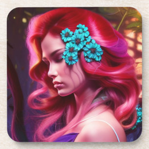 Artsy Flower Lady Coaster