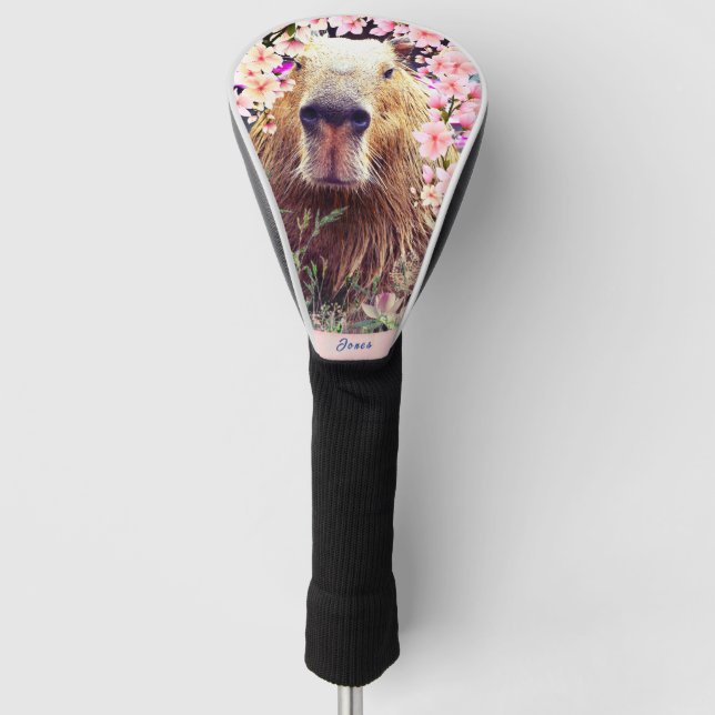 Artsy Fun Capybara  Golf Head Cover (Front)