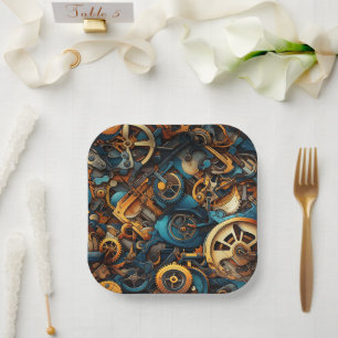 Artsy Gears Paper Plate