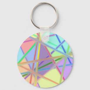 Artsy Glass Threads Abstract Keychain