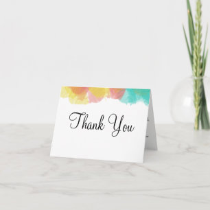Artsy Gouache Watercolor Wedding Thank You Card