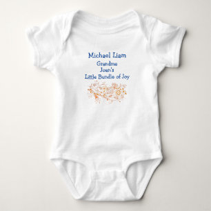 Artsy Grandma's Little Bundle of Joy Personalize Baby Bodysuit