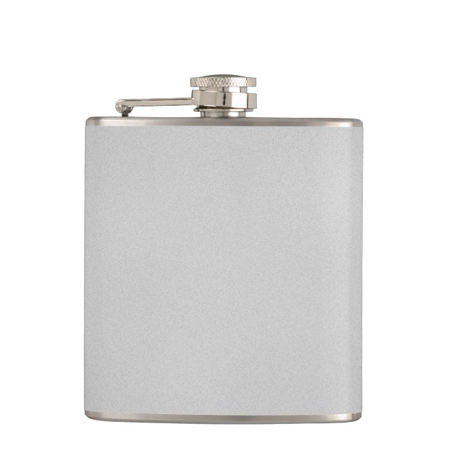 Artsy Grey Grainy Texture Hip Flask (Front)