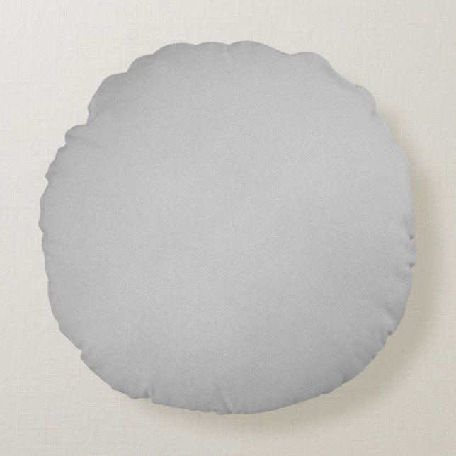 Artsy Grey Grainy Texture Round Pillow (Front)