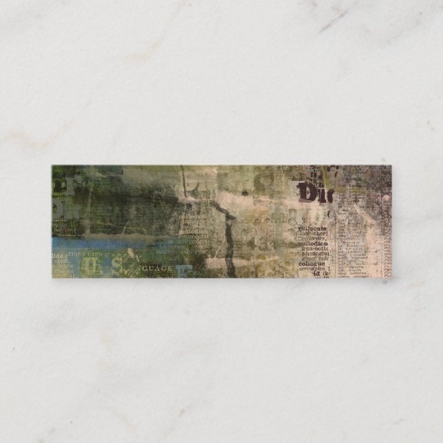 Artsy Grunge Mini Business Card (Front)
