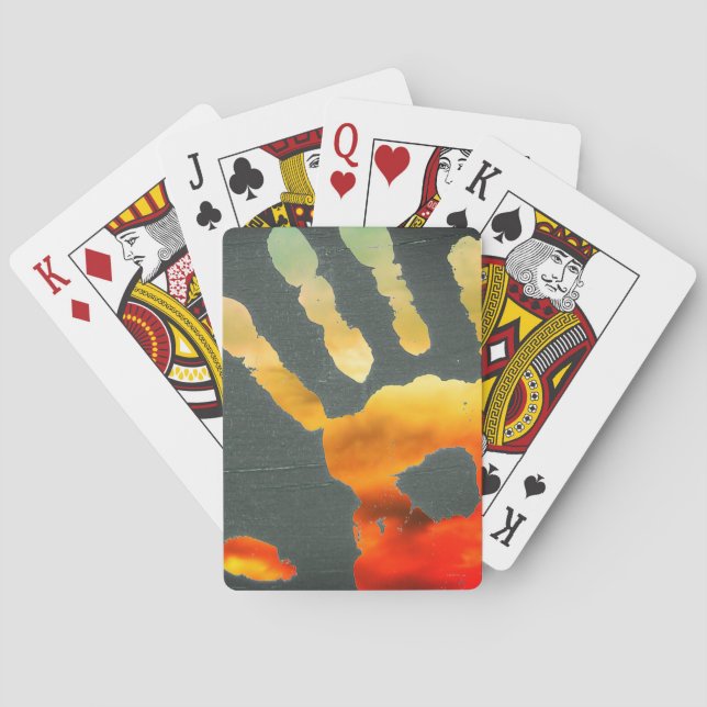 Artsy Handprint Playing Cards (Back)
