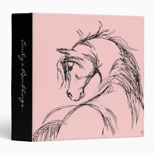 Artsy Horse Head Sketch Binder