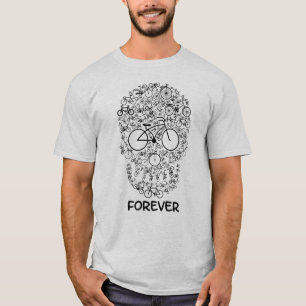 Artsy Icon Bicycle Skull - Forever 1 T-Shirt