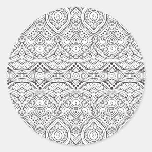 Artsy Inspired Design Classic Round Sticker