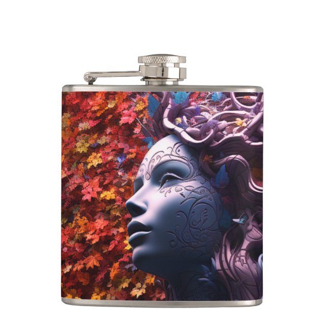 Artsy Lady Hip Flask (Front)