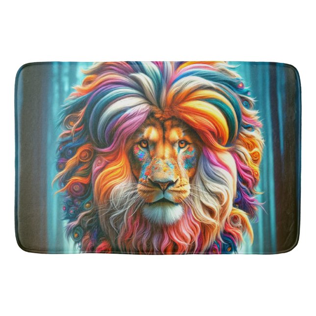 Artsy Lion Bath Mat (Front)