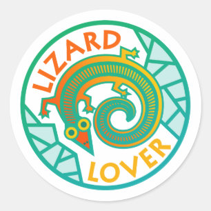 Artsy Lizard Lover  Classic Round Sticker
