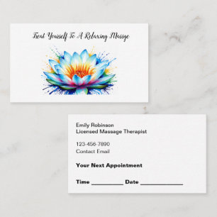 Artsy Lotus Appointment Business Cards