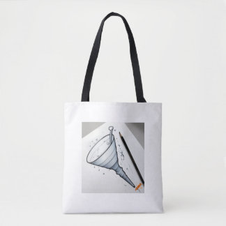 "Artsy Marketing Funnel Tote Bag: 5-Step Ink & Wat