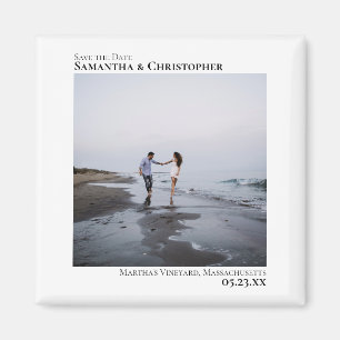 Artsy Minimalist Modern Wedding Save the Date Magnet