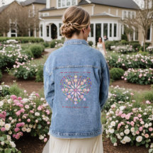 Artsy Mode rose Bleu de Paix Coeur Denim Veste