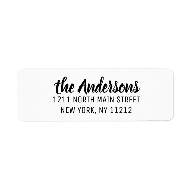 Artsy moderne en noir blanc Script cursif (Devant)