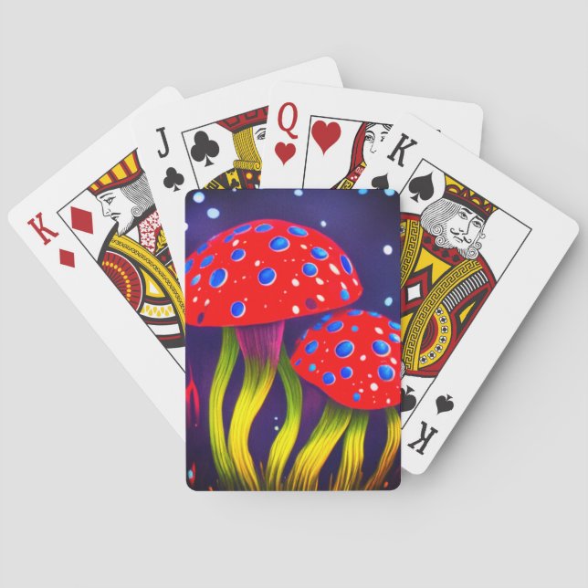 Artsy Mushroom Playing Cards (Back)