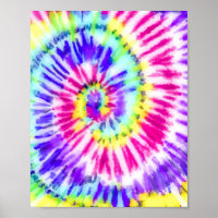 Artsy Neon Rainbow Tie Dye Watercolor Pattern
