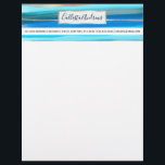 Artsy Ocean Aqua Blue Gold Abstract Paint Stripes Letterhead<br><div class="desc">Artsy, modern, elegant, and trendy ocean, pastel, and aqua blue summer painted brushstroke stripes with faux printed gold stripes art pattern. ***IMPORTANT DESIGN NOTE: For any custom design request such as matching product requests, colour changes, placement changes, or any other change request, please click on the "CONTACT" button or email...</div>