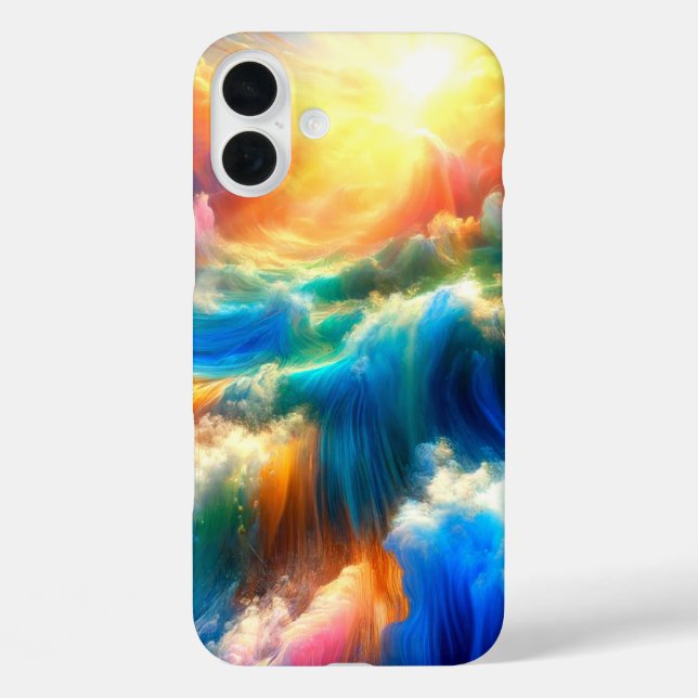 Artsy Ocean Waves Phone Case (Back)