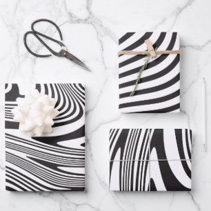 Artsy Op-Art Artist Abstract Art Modern Midcentury Wrapping Paper Sheet