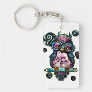 Artsy Owl Keychain