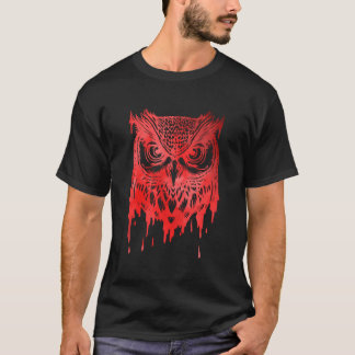 Artsy Owl Nature Wildlife Colourful Birds T-Shirt