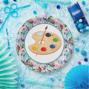 Artsy  paper plate