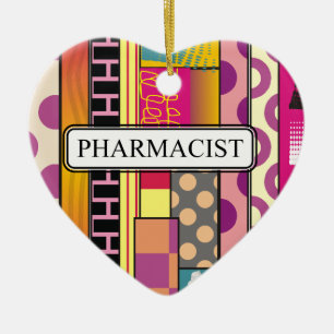 Artsy Pharmacist Gifts Ceramic Ornament