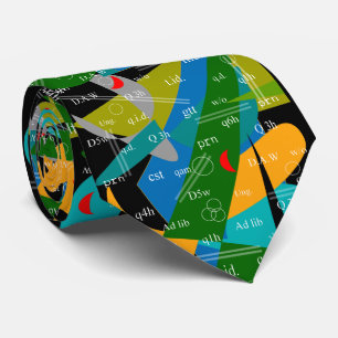 Artsy Pharmacist's Abbreviations Tie Abstract 19