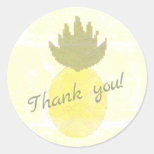 Artsy Pineapple Thank You Sticker