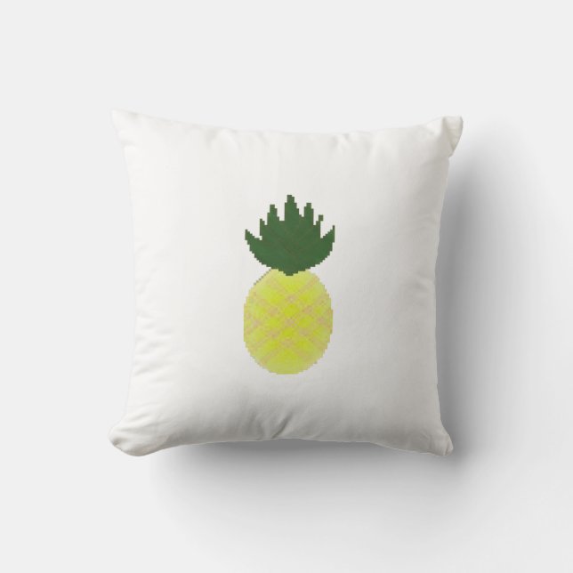 Artsy Pineapple Throw Pillow (Front)
