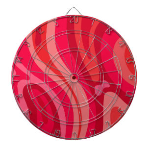 Artsy Red Orange Pattern Dartboard