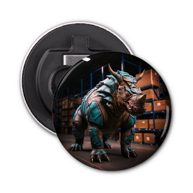 Artsy Rhino Bottle Opener (Front)