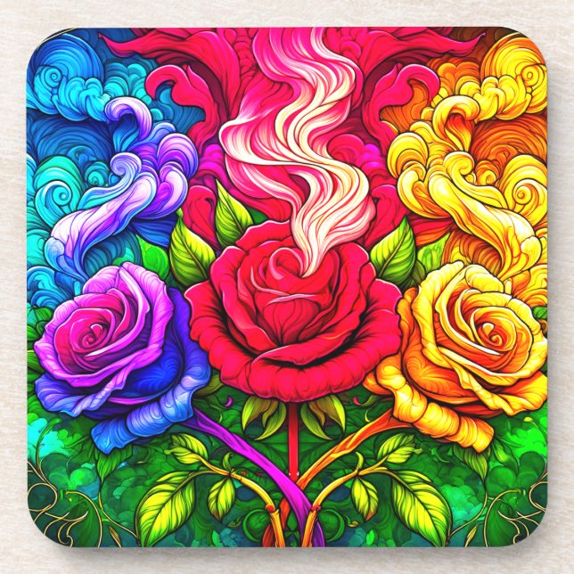 Artsy Roses Coaster (Front)