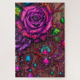 Artsy Roses Jigsaw Puzzle