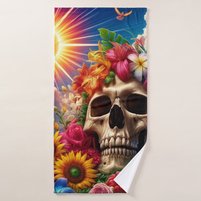 Artsy Skull Bath Towel (Bath Towel)