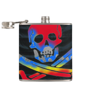 Artsy Skull Hip Flask