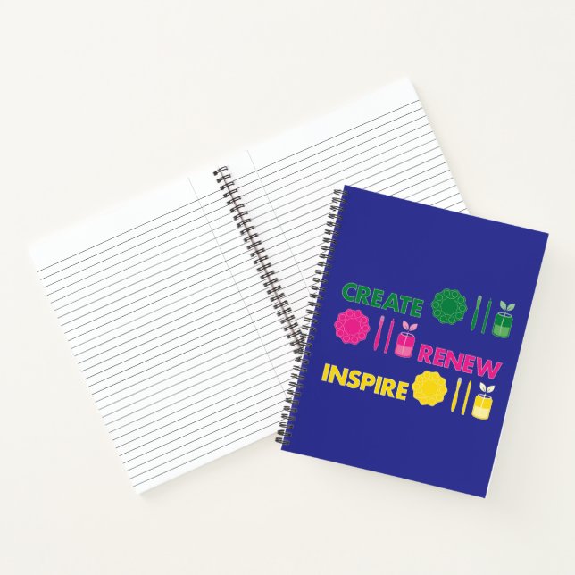 Artsy Spring Knolling Spiral Notebook (Inside)