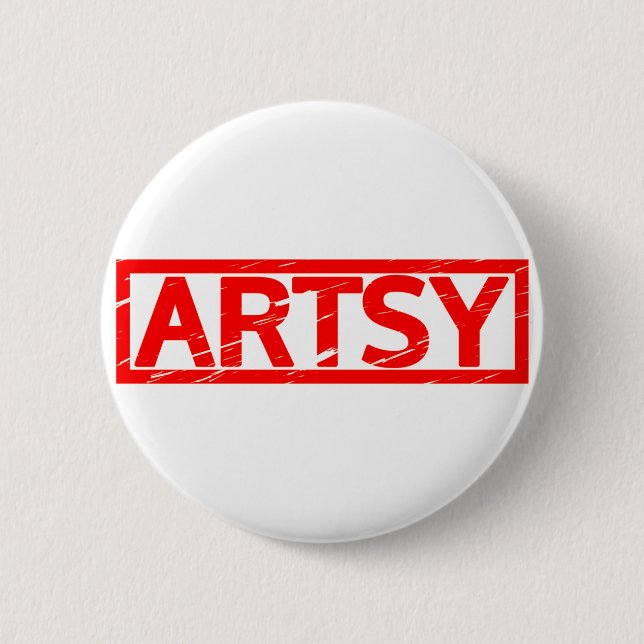Artsy Stamp 2 Inch Round Button (Front)