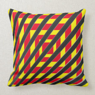 Artsy Striped Design Throw Pillow