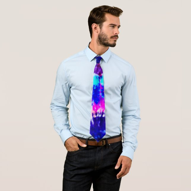 Artsy Summer Pink Blue Colourful Tie Dye Pattern (In Situ)