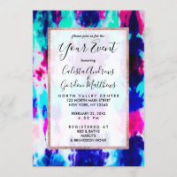Artsy Summer Pink Blue Colourful Tie Dye Pattern