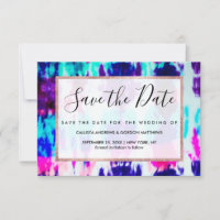 Artsy Summer Pink Blue Colourful Tie Dye Pattern