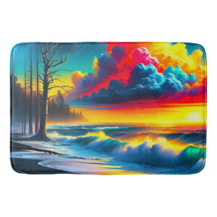 Artsy Sunset Bath Mat