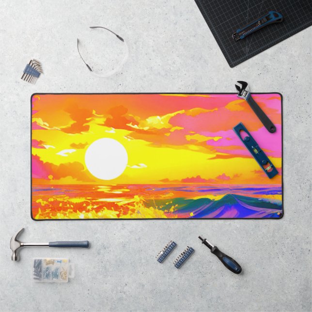 Artsy Sunset Desk Mat (Workstation)