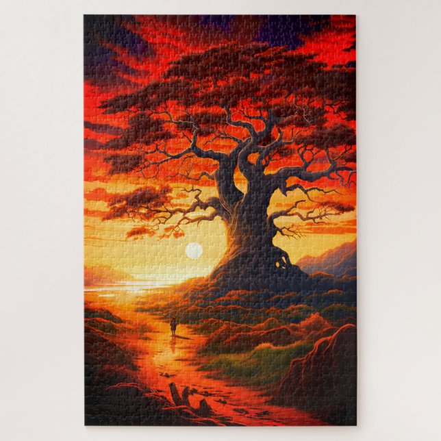 Artsy Sunset Jigsaw Puzzle (Vertical)