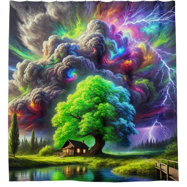 Artsy Tree and Sunset Scene (Front)